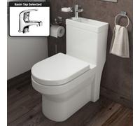 Nes Home 2 In 1 Compact Close Coupled Toilet & Basin Combo Unit With Mono Mixer Tap
