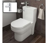 Nes Home 2 In 1 Compact Close Coupled Toilet & Basin Combo With Mono Mixer Tap