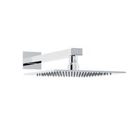 Nes Home 200mm Thin Square Brass Rectangle Swivel Shower Head 300mm Wall Mounted Arm Chrome