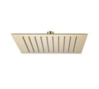 Nes Home 250mm Square Rainfall Brushed Brass Overhead Shower Slim Head