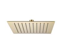 Nes Home 250mm Square Rainfall Brushed Brass Overhead Shower Slim Head