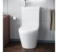 Pilton 2 in 1 Close Coupled Two Piece Ceramic Toilet with Sink On Top - Rimless WC Pan with Cistern and Soft Close Seat and Mixer tap
