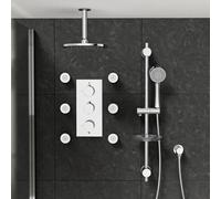 Nes Home 3 Dial 3 Outlet Concealed Thermostatic Shower Set with Massage Kit