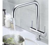 Nes Home 3 in 1 Instant Boiling Hot Water Kitchen Tap Chrome, Tap Only with Cool Touch