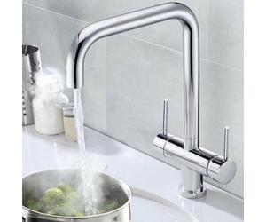 Nes Home 3 in 1 Instant Boiling Hot Water Kitchen Tap Chrome, Tap Only with Cool Touch
