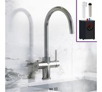 Nes Home 3 In 1 Single Lever Boiler Complete Kitchen Mixer Tap Set - Chrome