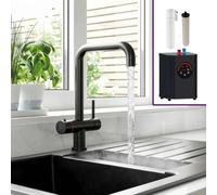 Nes Home 3 In 1 Single Lever Boiler Complete Kitchen Tap Set - Matte Black