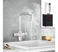 Nes Home 3 in 1 Single Lever Boiler Kitchen Mixer Chrome Tap Set