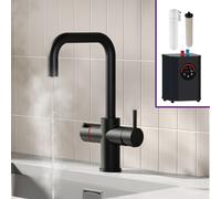Nes Home 3 In 1 Single Lever Boiler Kitchen Mixer Matte Black Tap Set