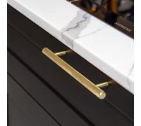 Nes Home 380mm Brushed Brass Handles For Vanity With Fixing in Gold Nes Home Gold