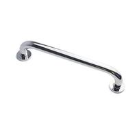Nes Home 380mm Wall Mounted Chrome Straight Grab Bar Brass in Silver Nes Home Silver