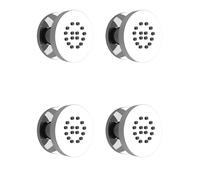 Nes Home 4 sets of Round 55mm Shower Massage Body Jets Solid Brass Chrome in Metallic Silver Nes Home Metallic Silver