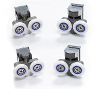 Nes Home 4 Shower Door Wheels 23mm Twin Top And Bottom Roller Runners Chrome