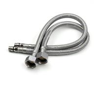 Nes Home 400mm Pair of G 1/2" BSP Kitchen or Basin Mixer Flexi Hose Pipe Tails M10,10mm