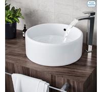 Nes Home 420mm Cloakroom Stand Alone Round Counter Top Basin Sink Bowl