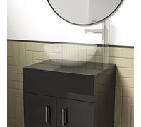 Nes Home 500mm Anthracite Moisture Resistant Vanity Cabinet Worktop