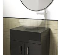 Nes Home 500mm Anthracite Moisture Resistant Vanity Cabinet Worktop