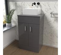 Nes Home 500mm Anthracite Vanity Unit With Countertop & Rectangle Basin