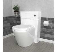 Nes Home 500mm Back To Wall Rimless Toilet With WC Unit Gloss White