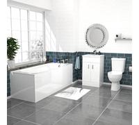 Nes Home 500mm Floorstanding Basin Vanity Toilet Round Bath Front & End Panel