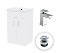 Nes Home 500mm Freestanding Basin Vanity Basin Sink and Deck Mounted Tap