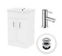 Nes Home 500mm Freestanding Basin Vanity Ceramic Basin Sink and Tap