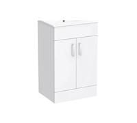 Nes Home 500mm Freestanding White Vanity Unit (Excluding Basin)