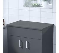Nes Home 505mm Anthracite MDF Bathroom Worktop For Vanity Cabinet