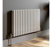 Nes Home 600 X 1020 mm Designer Radiator Horizontal Double Oval Tube White