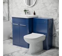 Nes Home 600mm Freestanding Vanity Unit With Basin, Btw Toilet, Wc Unit Royal Blue