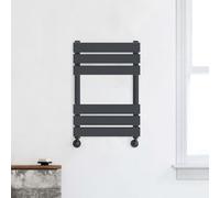 Nes Home 650 X 400mm Flat Panel Heated Towel Rail Radiator Anthracite