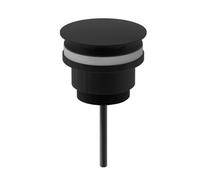 Nes Home 68mm Matte Black Round Click Clack Sprung Bath Waste With Overflow