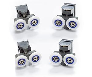 Nes Home 8 Shower Door Wheels 23mm 4 Top and Bottom Roller Runners Chrome