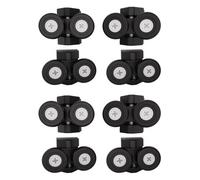 Nes Home 8 Shower Door Wheels 23mm Black 4 Upper And Bottom Roll Runners