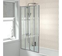 Nes Home 800 X 1400 mm Chrome Frame 4 Fold Door Bath Shower Screen