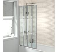 Nes Home 800 x 1400 mm Chrome Frame 4 Fold Door Bath Shower Screen