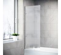 Nes Home 800mm Fluted Bath Screen, Easy Clean Chrome Aluminum and Parts