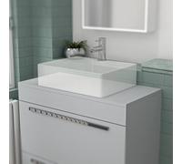 Nes Home 800mm Grey Moisture Resistant Vanity Cabinet Worktop | Size: W900mm x H650mm Nes Home Grey W900mm x H650mm