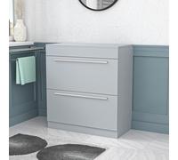 Nes Home 800mm Matte Grey Vanity Unit Cabinet With Worktop