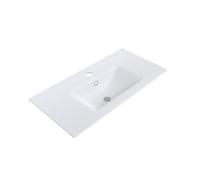 800mm Modern White Slim Ceramic Inset Basin