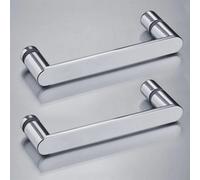 Nes Home A Pair Of Universal Rounded Chrome 145mm Hole Centre Shower Door Handles