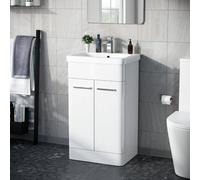 Nes Home Afern 500mm Vanity Unit Cabinet And Wash Basin White