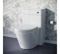 Nes Home Afern Modern 500mm Back To Wall Wc Rimless Toilet Gloss White Space Saving