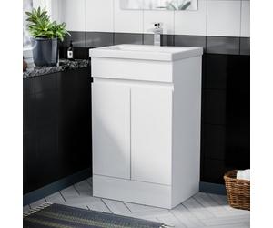 Nes Home Alaska 500mm Freestanding Bathroom Basin Vanity Unit White