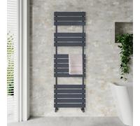 Nes Home Anthracite 1600 x 450mm Flat Panel Heated Towel Rail Radiator