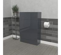 Nes Home Anthracite 500mm Freestanding Back To Wall WC Unit Bathroom