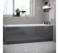 Nes Home Anthracite PVC 1700mm Water Proof Front Bath Panel, 15mm Thickness