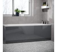 Nes Home Anthracite PVC 1700mm Water Proof Front Bath Panel, 15mm Thickness