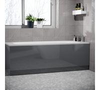 Nes Home Anthracite PVC 1700mm Water Proof Front Bath Panel, 15mm Thickness