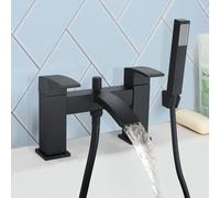 Nes Home Arke Modern Bathroom Design Matte Black Bath Shower Tap With Pencil Handset Kit